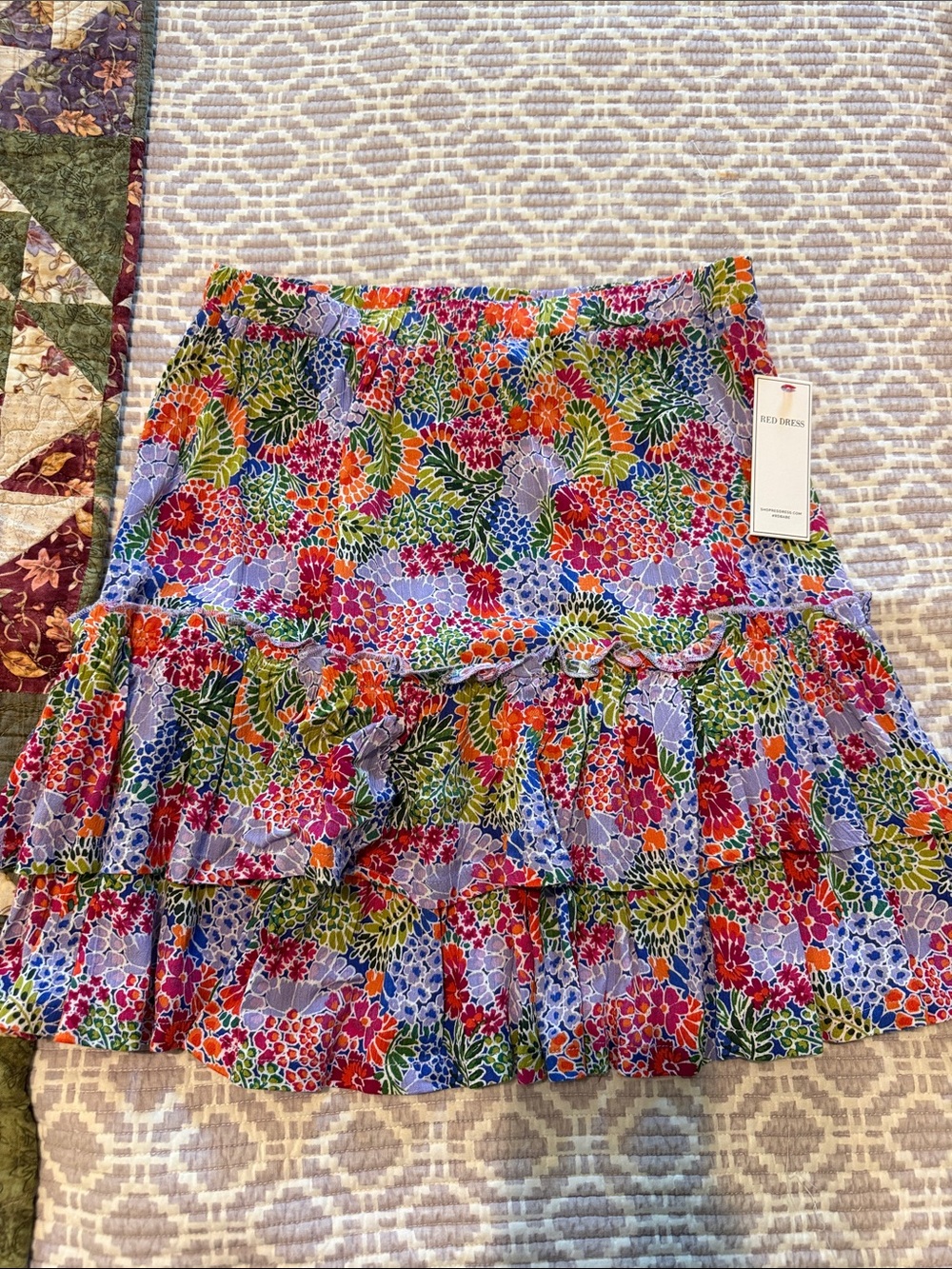 NWT Red Dress Boutique Floral Skirt